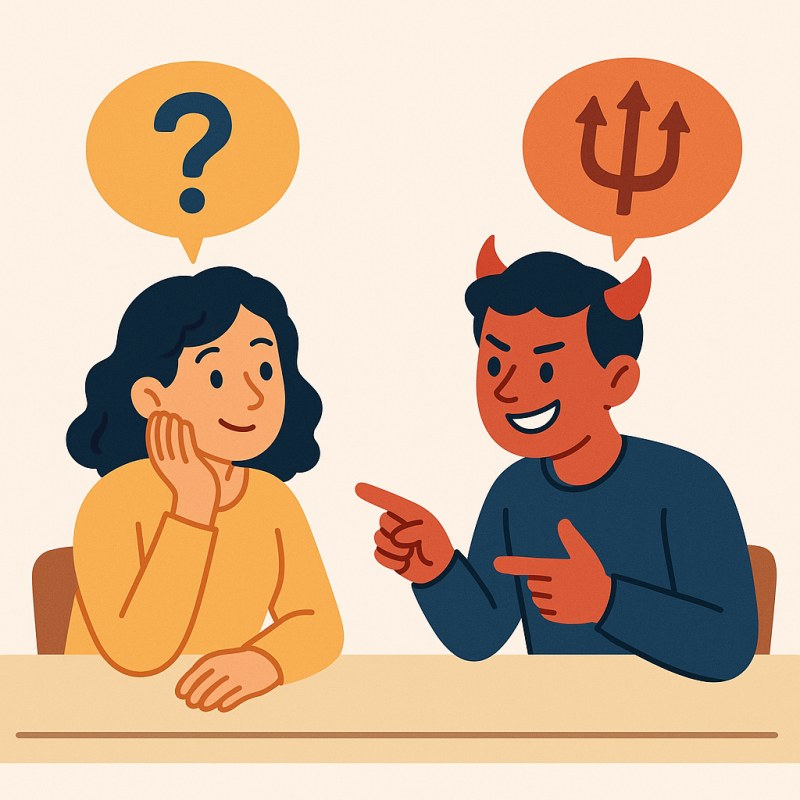 play devil's advocate