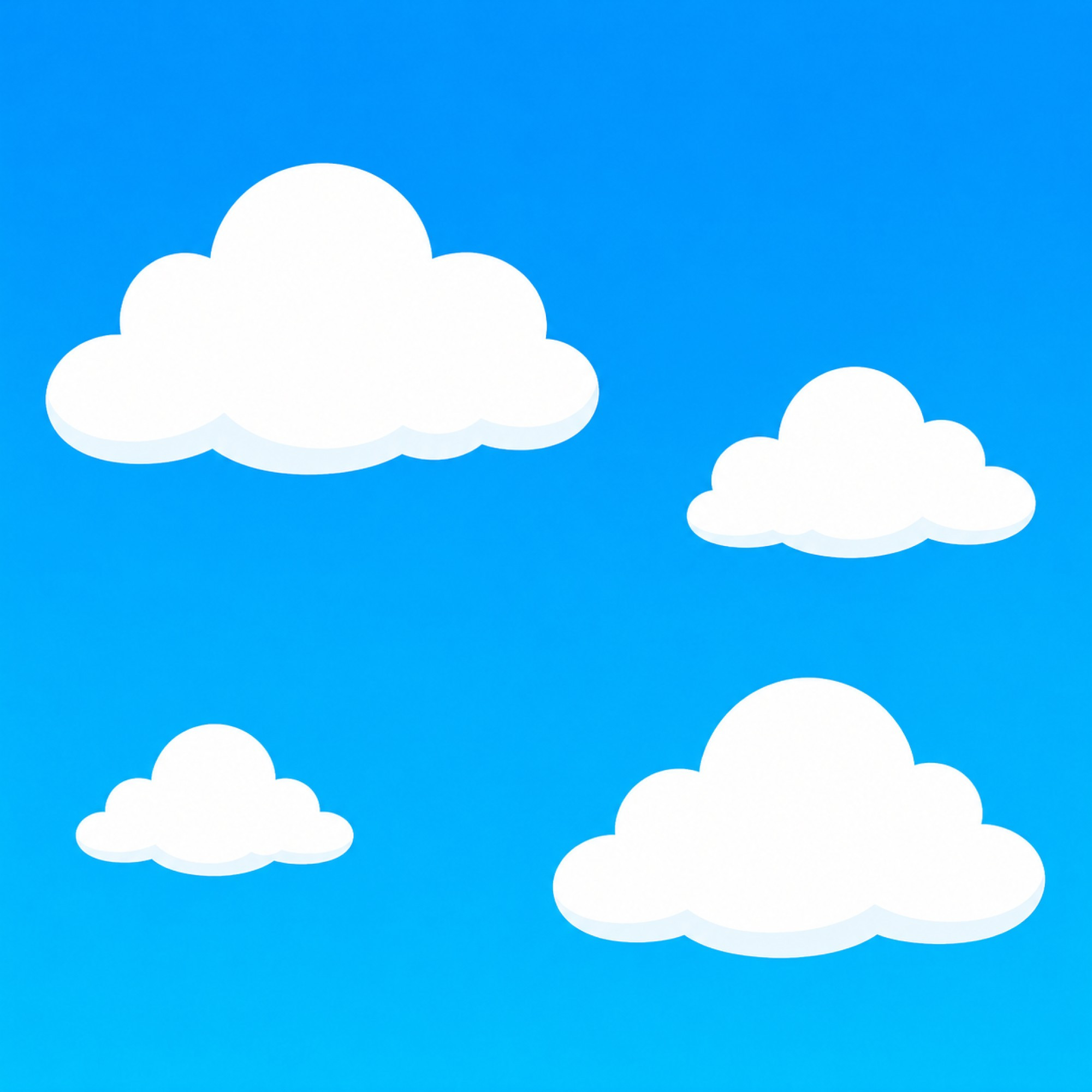 The beautiful blue sky.