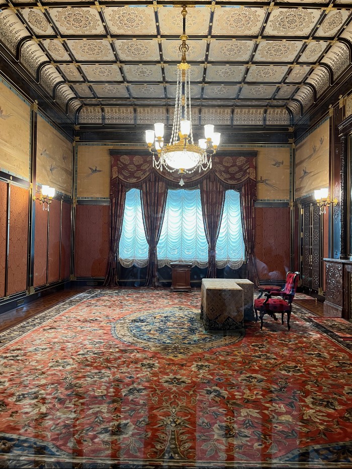 One of the rooms set aside for the Emperor and his family