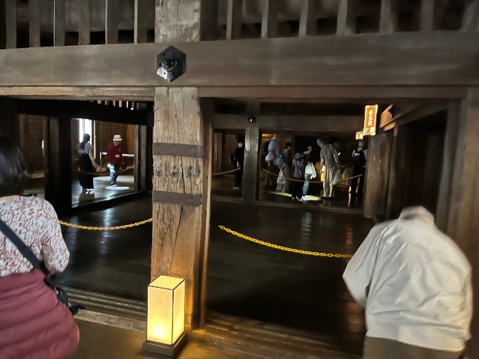 Inside the castle on the first floor