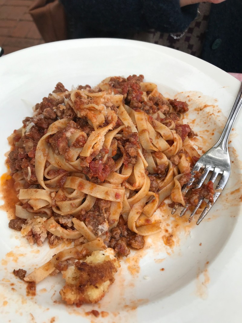 Oops, starting eating my fettuccine before taking a picture...