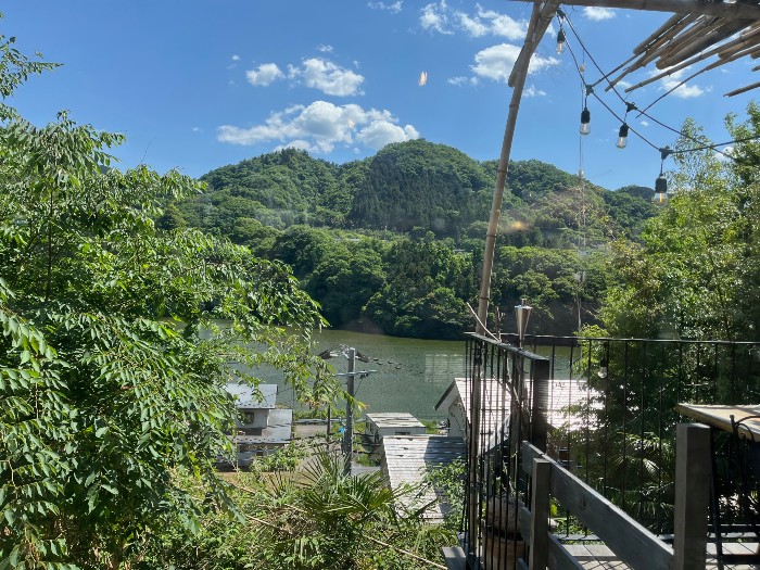 The view of the lake from my seat in the restaurant