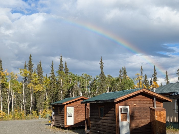Rainbow over our cozy employee accomodations