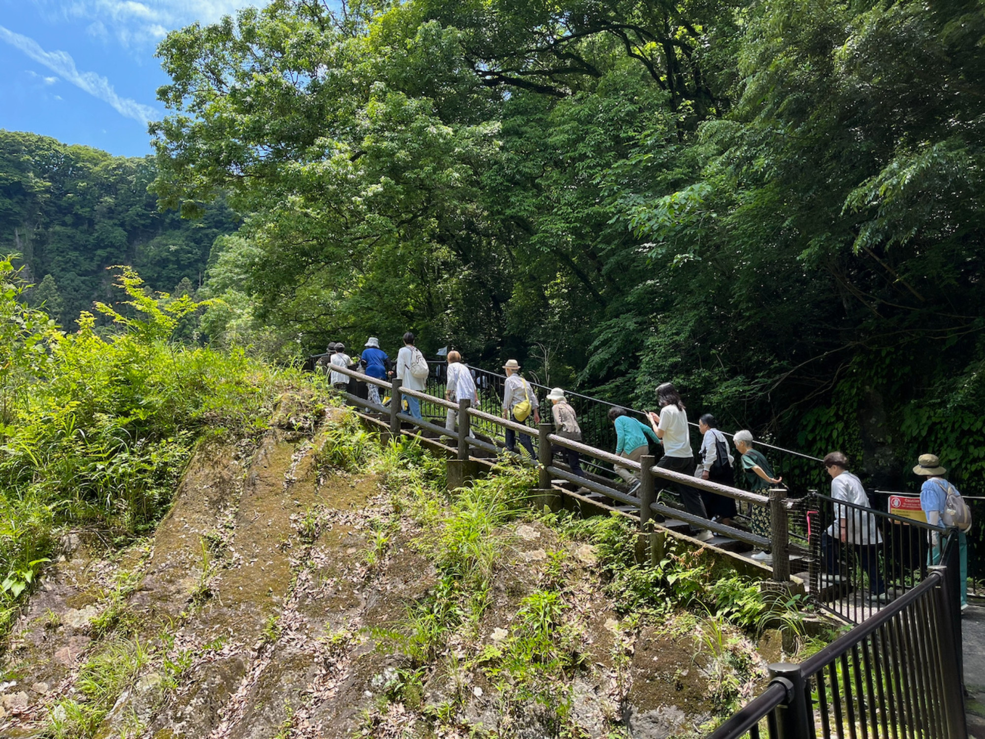 Multiple tour groups merge onto the only path to the gorge. The pace was just about right.