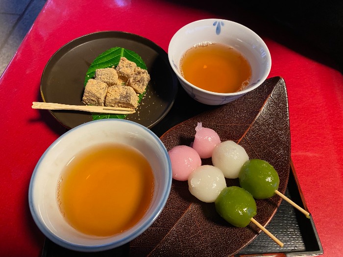 Our snacks and tea.