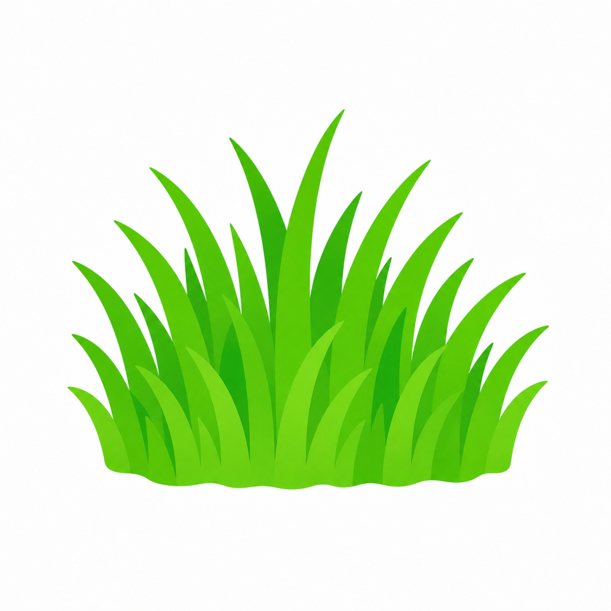 The green grass on the field.